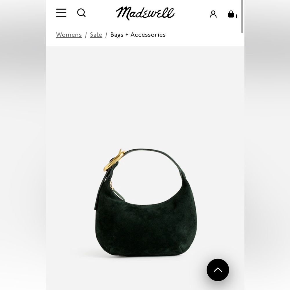 Madewell Suede Micro Buckle Hobo Bag -Luxury Forest color (NWT)